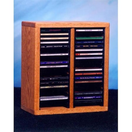 Wood Shed 209-1 Solid Oak Desktop Or Shelf CD Cabinet